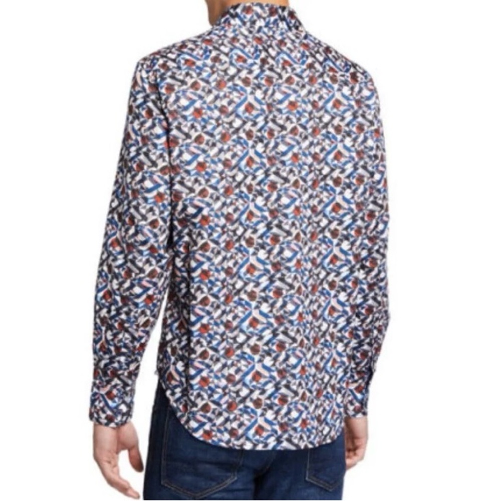 Robert Graham Faro Kaleidoscope Long Sleeve Shirt Paisley Flip Cuff Button Front - Picture 2 of 12